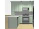 Kitchen rendering featuring mint cabinets, a dishwasher, and stainless steel appliances at 411 S Fremont Ave # B, Tampa, FL 33606