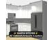 Kitchen rendering featuring white cabinets and quartz countertops at 411 S Fremont Ave # B, Tampa, FL 33606