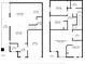 Two-story floor plan with primary bedroom, two-car garage, and yard at 411 S Fremont Ave # B, Tampa, FL 33606