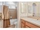 Clean bathroom, shower/tub combo, and updated vanity at 2468 Kensington Greens Dr, Sun City Center, FL 33573