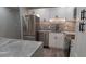 Modern kitchen with white cabinets and granite countertops at 4614 Webster St, Tampa, FL 33610