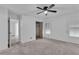 Bright bedroom with ceiling fan and large closet at 3078 Eastland Blvd # 304, Clearwater, FL 33761