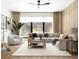 Comfortable living room featuring large windows, neutral colors, and modern furnishings at 7176 S Shore Dr, South Pasadena, FL 33707