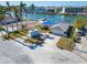 Aerial showing a single Gathering home on the waterfront undergoing renovations at 12520 4Th E St, Treasure Island, FL 33706
