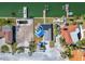 Aerial view showing a home under construction and surrounding properties at 12520 4Th E St, Treasure Island, FL 33706