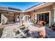 Large backyard with patio, seating and solar panels at 5944 Bay S Dr, Gulfport, FL 33707