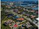 Aerial view highlighting home's waterfront location at 5944 Bay S Dr, Gulfport, FL 33707