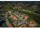 Aerial view showing home's location in upscale community at 5944 Bay S Dr, Gulfport, FL 33707