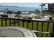 Stunning view of the community pool and bay from balcony at 6268 Palma Del Mar Blvd S # 215, St Petersburg, FL 33715