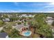 Aerial view of house, pool, and neighborhood setting at 8309 La Serena Dr, Tampa, FL 33614