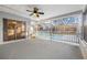 Spacious screened patio overlooking the pool at 8404 Millwood Dr, Hudson, FL 34667