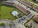 Aerial view of townhouses and community pool at 13145 Sonoma Bend Pl, Gibsonton, FL 33534