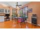 Charming breakfast nook with table and chairs, adjacent to the kitchen at 1858 Longview Ln, Tarpon Springs, FL 34689