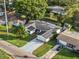 Aerial view of house, showcasing its location and solar panels at 2516 Roberta St, Largo, FL 33771