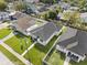 Aerial view of two new homes in a residential neighborhood at 2714 W Walnut St, Tampa, FL 33607