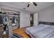 Bedroom with king-size bed, closet, and hardwood floors at 1840 21St N Ave, St Petersburg, FL 33713