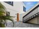 Private backyard patio with brick pavers and stairs at 3035 1St S Ave, St Petersburg, FL 33712