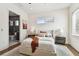 Bright bedroom with a queen bed and ensuite bathroom at 3035 1St S Ave, St Petersburg, FL 33712
