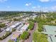 Aerial view of the home's location with beautiful neighborhood and city skyline at 3035 1St S Ave, St Petersburg, FL 33712