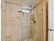 Large walk-in shower with glass enclosure at 5479 Blue Heron Ln, Wesley Chapel, FL 33543