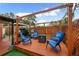 Relaxing patio deck with fire pit and comfortable seating at 3334 W Heiter St, Tampa, FL 33607
