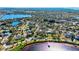 Aerial view of home and surrounding area at 518 Riverside Dr, Tarpon Springs, FL 34689