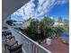 Balcony view overlooking the courtyard and surrounding area at 5500 Gulf Blvd # 2237, St Pete Beach, FL 33706