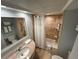 Bathroom with tub, shower, and granite countertop at 5500 Gulf Blvd # 2237, St Pete Beach, FL 33706
