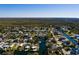 Aerial view of the property highlighting its waterfront location within a residential canal community at 7176 Westwind St, Weeki Wachee, FL 34607