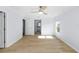 Bright bedroom with hardwood floors and ceiling fan at 1815 E 22Nd Ave, Tampa, FL 33605