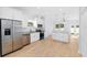Modern kitchen with white cabinets, stainless steel appliances, and hardwood floors at 1815 E 22Nd Ave, Tampa, FL 33605
