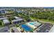 Aerial view showing community pool, tennis courts, and building location at 3970 37Th S St # 14, St Petersburg, FL 33711