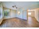 Renovated living room with water views and hardwood floors at 17444 2Nd E St, Redington Shores, FL 33708