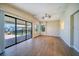 Bright living room featuring hardwood floors and water access at 17444 2Nd E St, Redington Shores, FL 33708