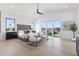 Bright, spacious main bedroom boasting high ceilings and large windows with water views at 1954 Iowa Ne Ave, St Petersburg, FL 33703
