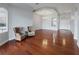 Spacious living room with hardwood floors and an open floor plan at 2622 Bonterra Blvd, Valrico, FL 33594