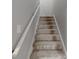 Carpeted staircase with simple white railing at 2622 Bonterra Blvd, Valrico, FL 33594