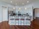 Modern kitchen with stainless steel appliances and an island with seating at 2622 Bonterra Blvd, Valrico, FL 33594