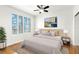 This bright bedroom offers beautiful views through plantation shutters and calming decor at 345 Bayshore Blvd # 1104, Tampa, FL 33606