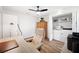 Office space including washer, dryer, desk and wooden cabinet at 910 Oakwood Dr, Largo, FL 33770
