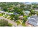 Aerial view of the house and surrounding neighborhood near the water at 1015 Snell Isle Ne Blvd, St Petersburg, FL 33704