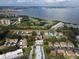 Aerial view showing condo location near water and golf course at 1827 Pine Cone Cir, Clearwater, FL 33760