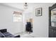 Bright home office with built-in desk and window seat at 206 W Frierson Ave, Tampa, FL 33603