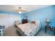 Comfortable bedroom with a full-size bed and built-in dresser at 2221 Swedish Dr # 55, Clearwater, FL 33763