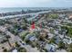 Aerial view showing home's location near the water at 7951 Gulf Blvd, St Pete Beach, FL 33706