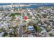 Aerial view showing home's location near the water at 7951 Gulf Blvd, St Pete Beach, FL 33706
