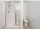 Small bathroom with shower and toilet at 9016 Shallowford Ln # 202, Port Richey, FL 34668