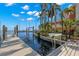 Private boat dock with lift and access to the water at 101 12Th E St, Tierra Verde, FL 33715