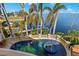 Stunning pool and spa with a waterfront view at 101 12Th E St, Tierra Verde, FL 33715