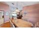 View of the dining room, looking toward the living room and kitchen at 2664 Frisco Dr, Clearwater, FL 33761